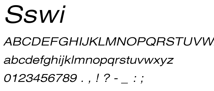 Sswi font