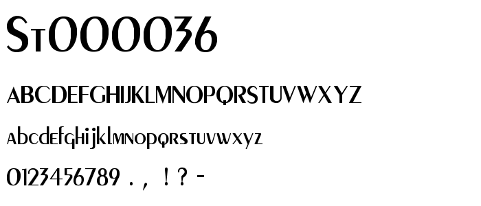 St000036 font