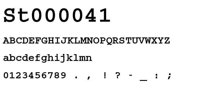 St000041 font