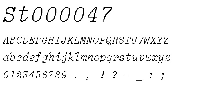 St000047 font
