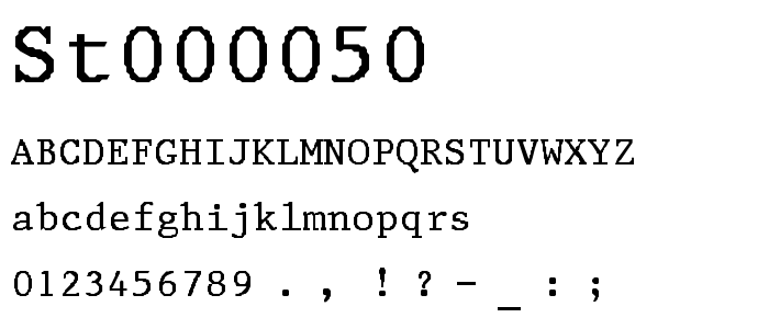 St000050 font