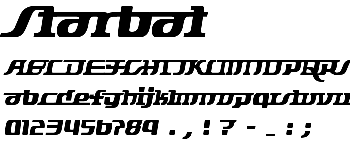 Starbat font