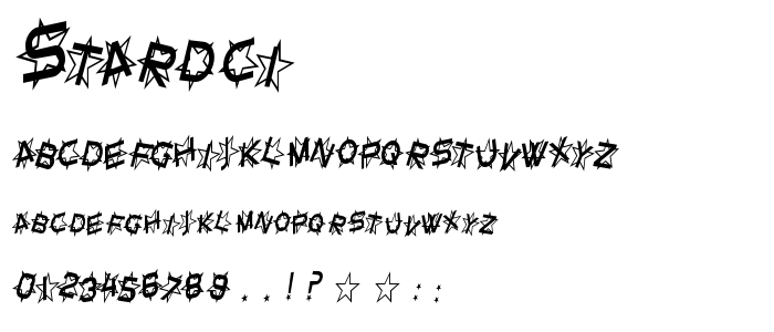 Stardci font