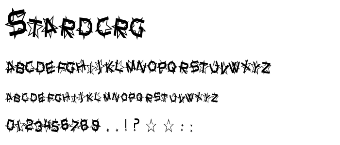 Stardcrg font