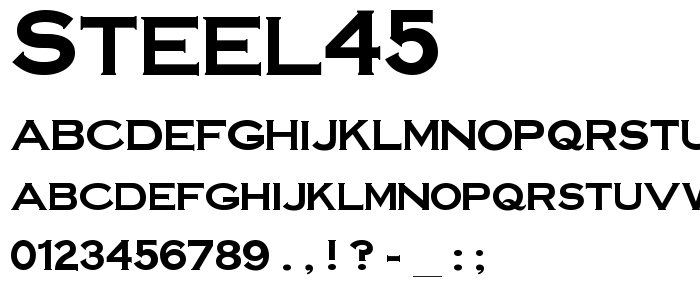 Steel45 font