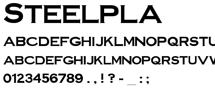 Steelpla font