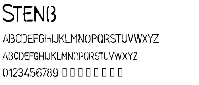 Stenb font