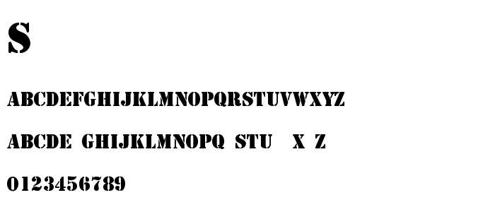 Stencil1 font