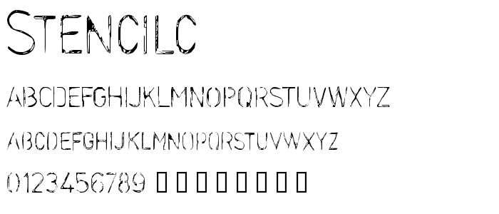 Stencilc font
