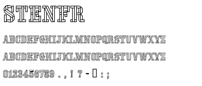 Stenfr font