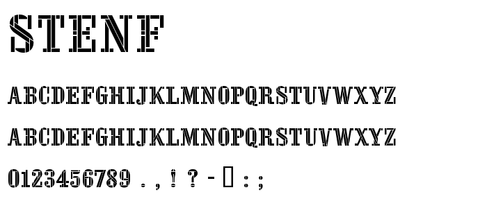 Stenf font