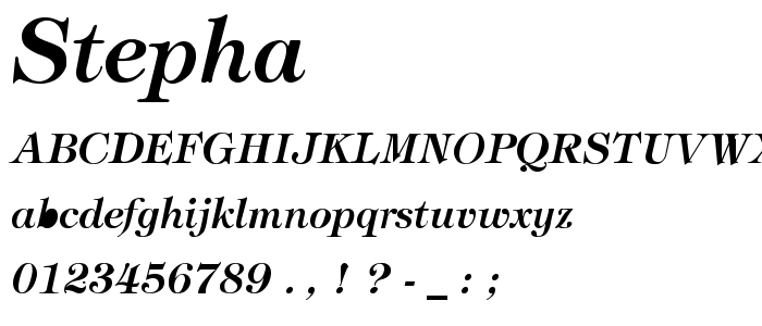 Stepha font