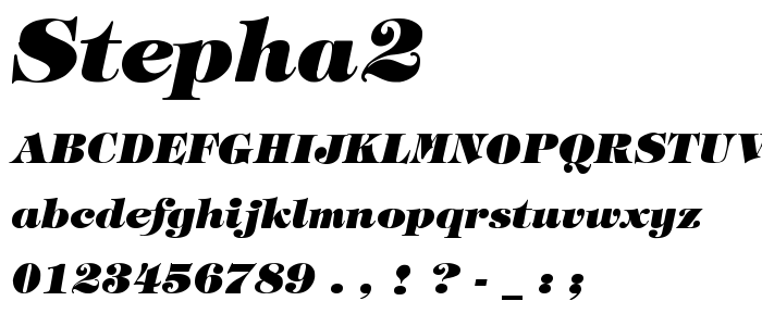 Stepha2 font