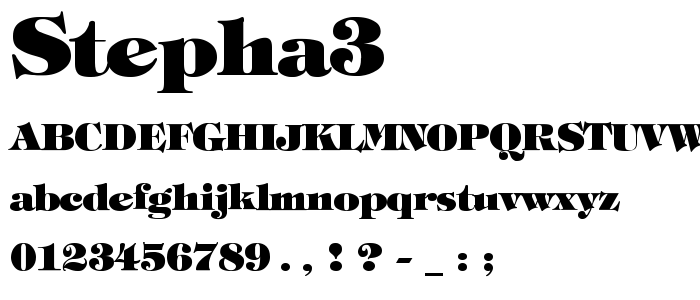 Stepha3 font