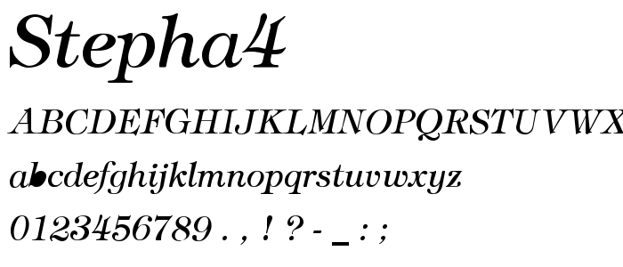 Stepha4 font