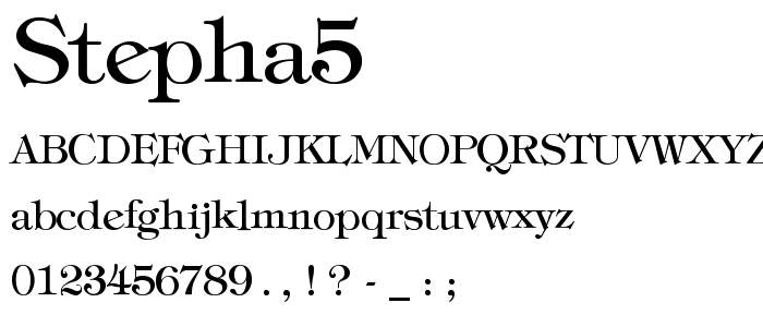 Stepha5 font