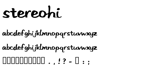 Stereohi font