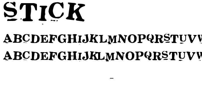 Stick font