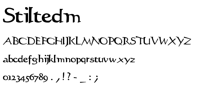 Stiltedm font