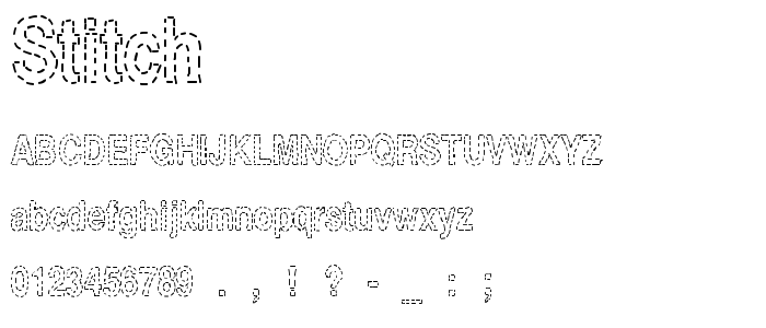 Stitch font