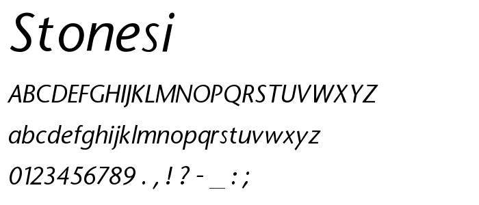 Stonesi font