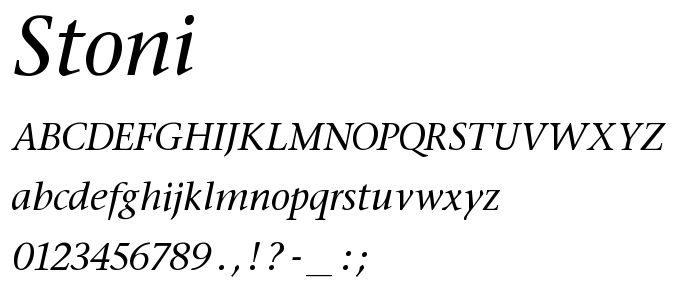 Stoni font