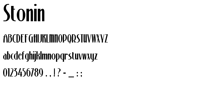 Stonin font