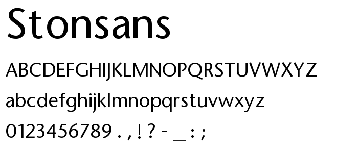 Stonsans font