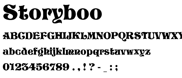 Storyboo font