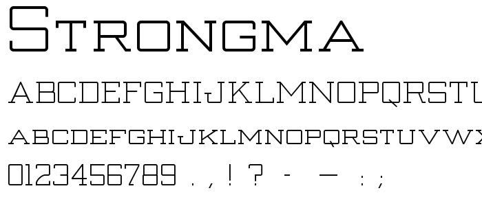 Strongma font