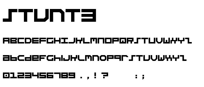 Stunt3 font