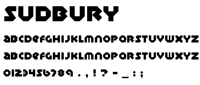 Sudbury font