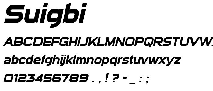 Suigbi font