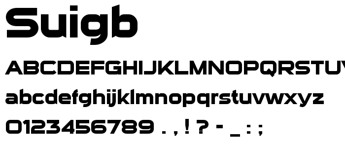 Suigb font