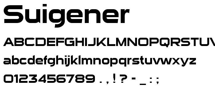 Suigener font