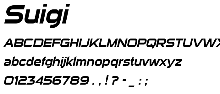 Suigi font