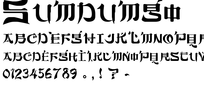 Sumdumgo font