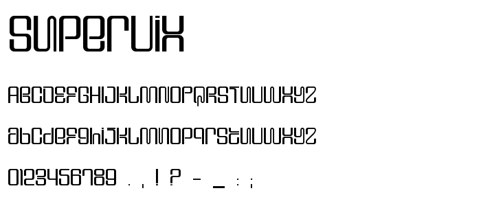 Supervix font