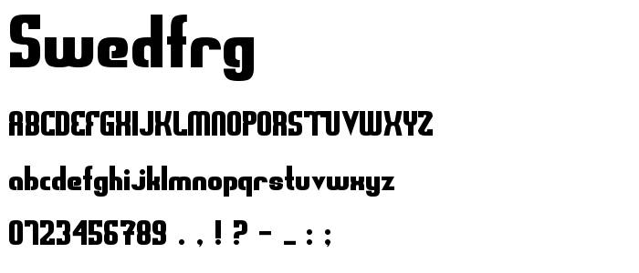 Swedfrg font