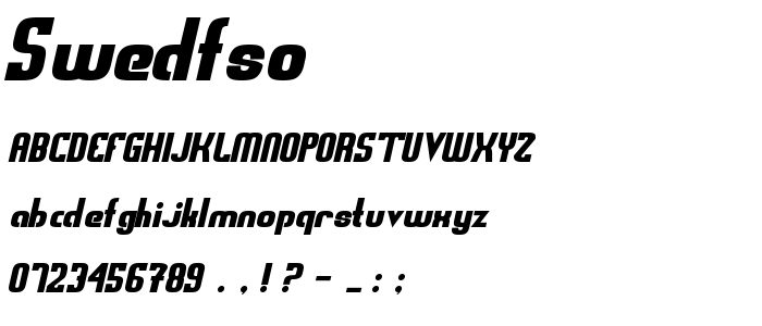 Swedfso font