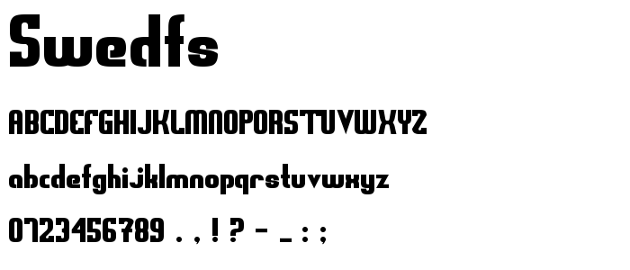 Swedfs font