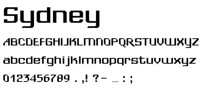 Sydney font