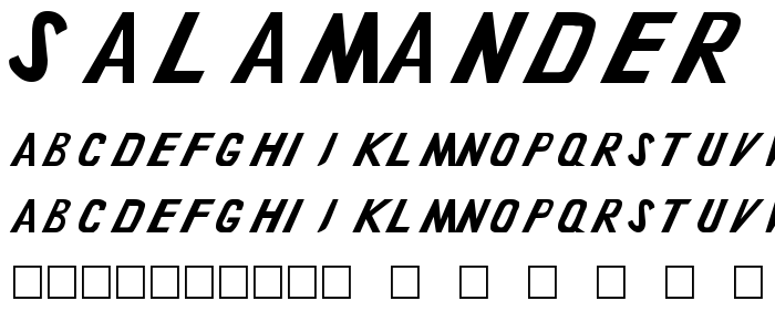 Salamander font