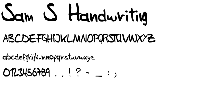 Sam_S_Handwriting font