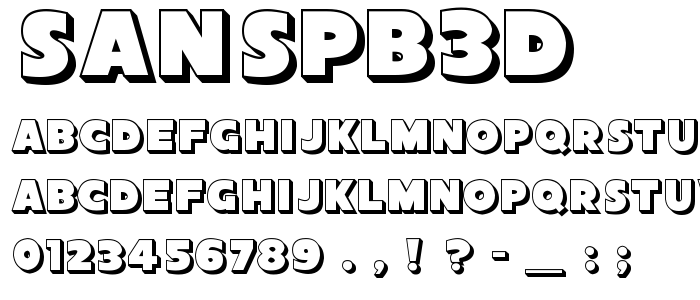 Sanspb3d font