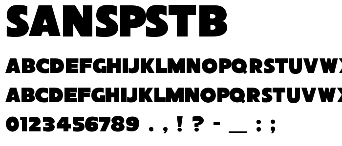 Sanspstb font