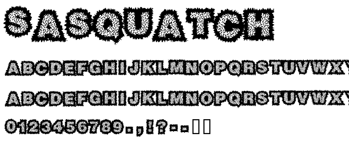 Sasquatch font