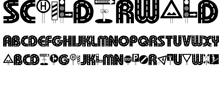 Schilderwald_Alt font
