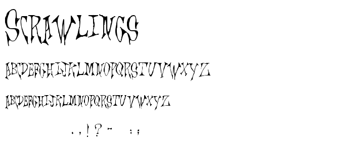 Scrawlings font