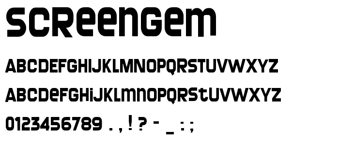 Screengem font